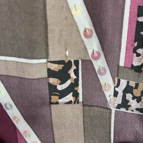 Vintage 80s 90s Womens Cervelle 100% Silk Windbreaker Track Jacket Size Large - Picture 9 of 10